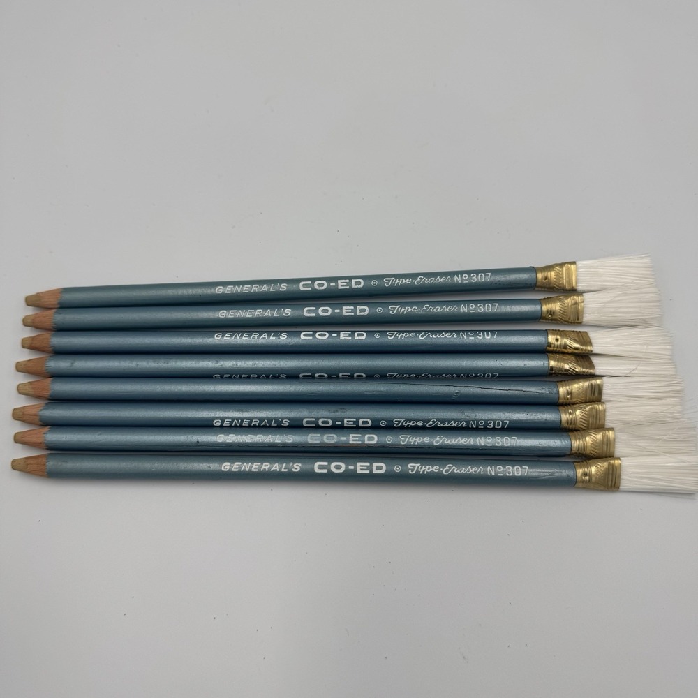 General's CO-ED Type Eraser‎ with Brush No. 307 Lot of 7